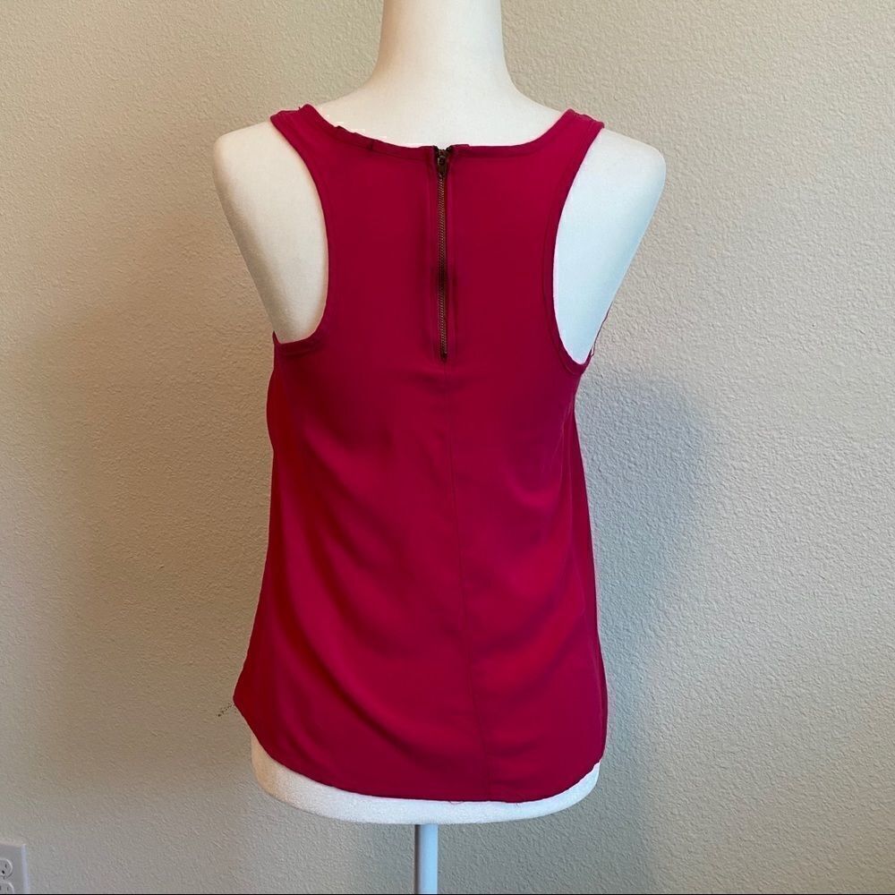 𝅺copper Key Pink Zip Back Racerback Tank Top L - Picture 3 of 6